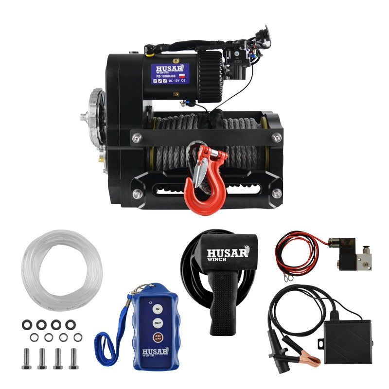 BST RS 12000 Lbs 12V with synthetic rope, Twin motor
